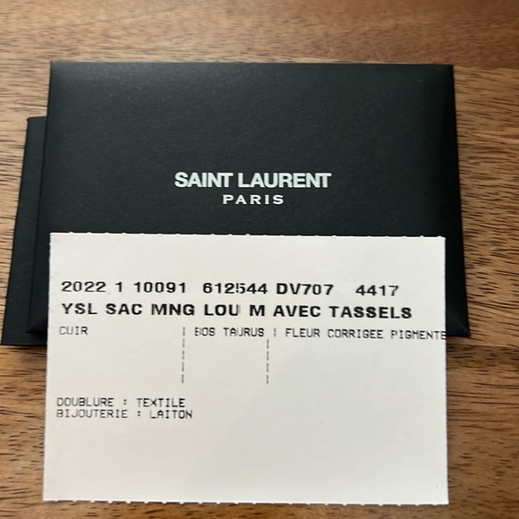 YSL Saint Laurent Quilted Chevron Lou Crossbody Bag. - Picture 17 of 17